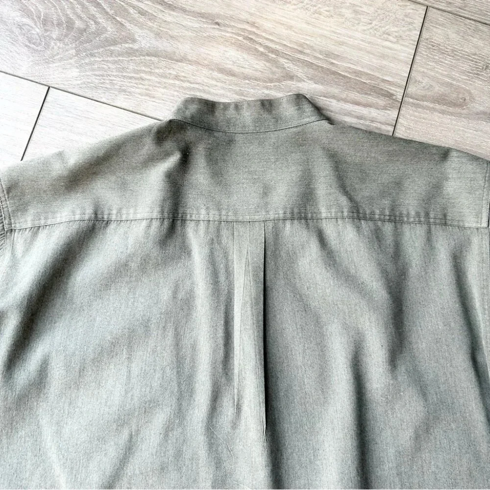 Polo Ralph Lauren Military Green Stand Collar Short Sleeve Shirt